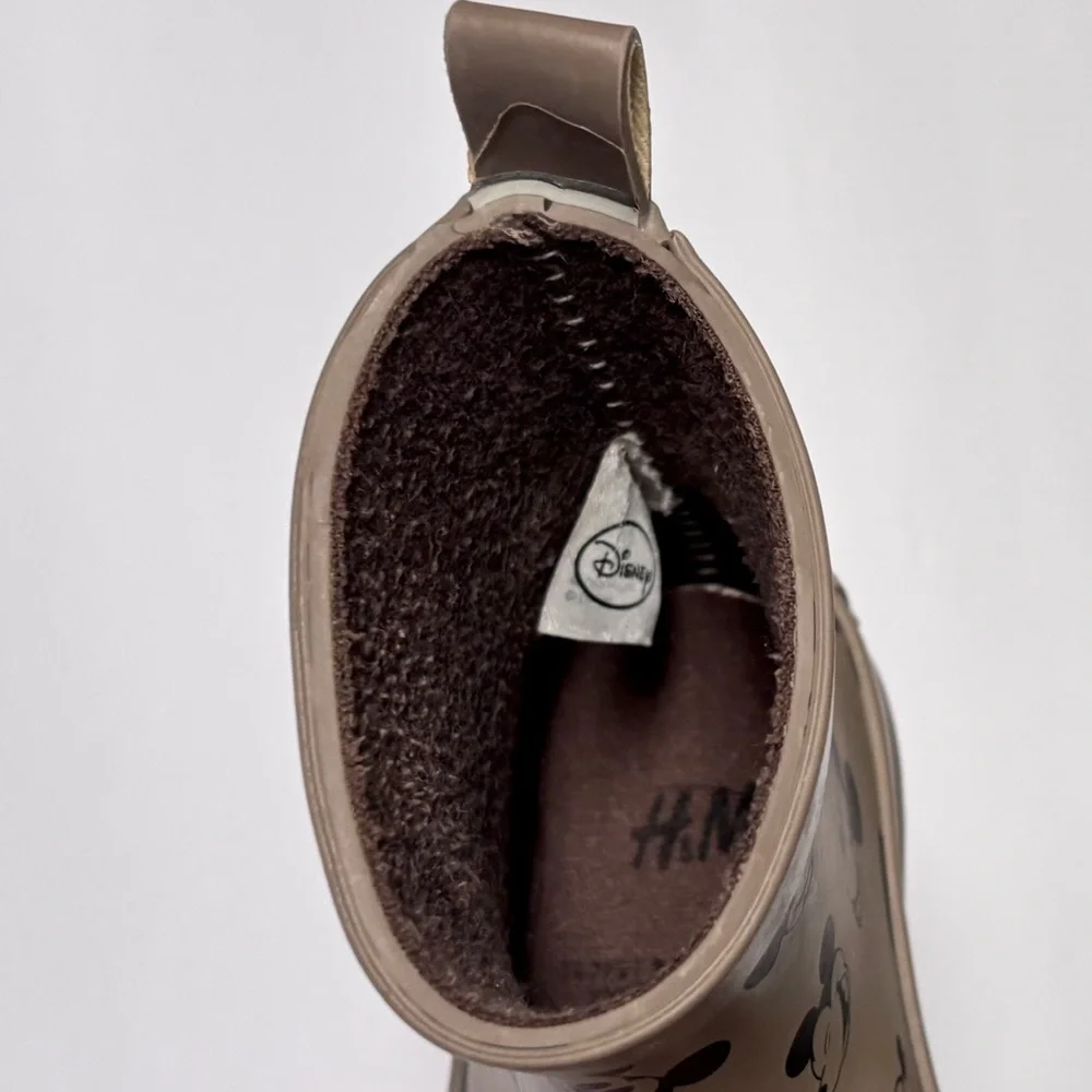 H&M Disney Mickey Mouse © Graphic Motif Rubberized Waterproof Rain Boots